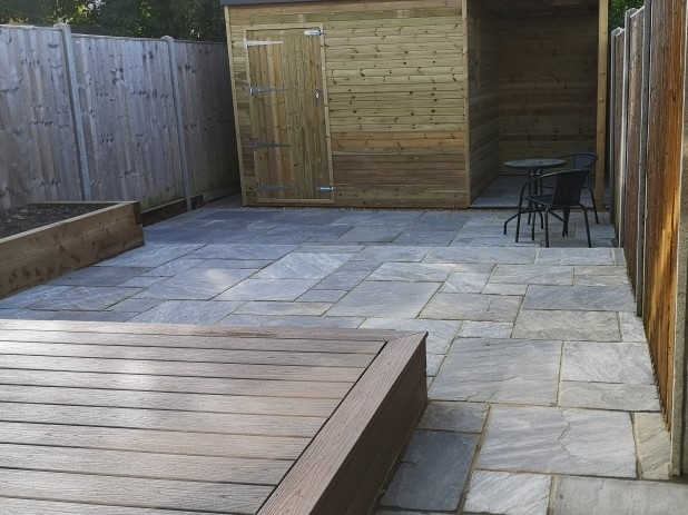 grey paving slabs in Wargrave